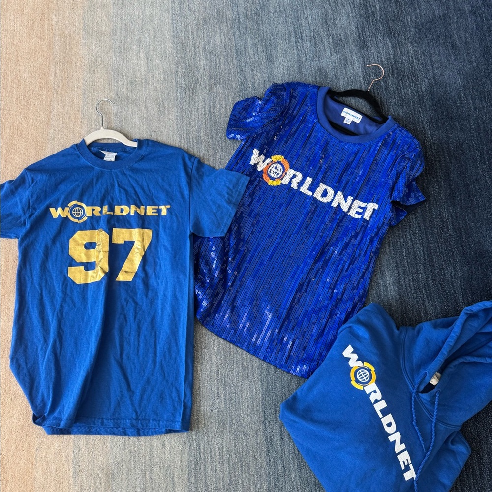 Worldnet Hoodie, Tee Shirt and Sequin Shirt Bundle